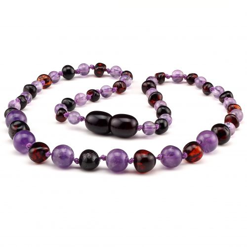 Baby Necklace - Amethyst / Cherry