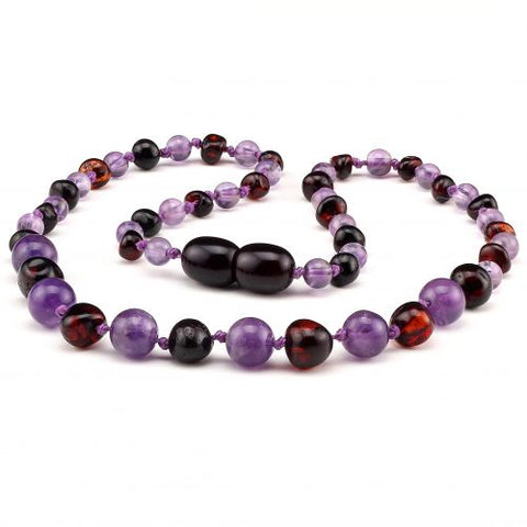 Baby Necklace - Amethyst / Cherry