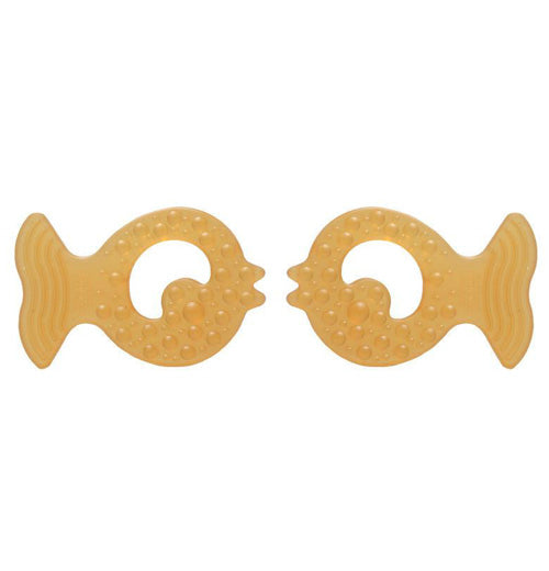 Natural Rubber Soothers Teether - Twin Pack Fish