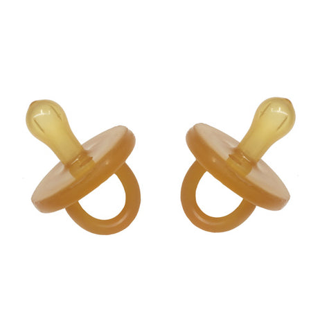 Natural Rubber Soothers Soother - Twin Pack Medium Rounded (3-6 mths)